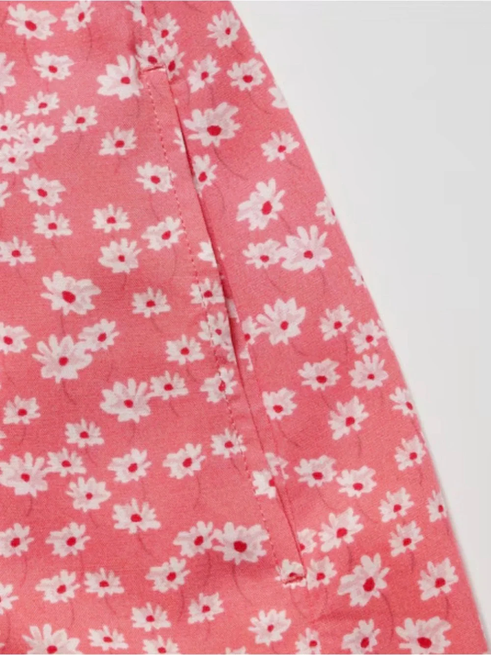 Uniqlo Pink Floral Button-Front Cap-Sleeve Dress